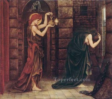  Raphaelite Oil Painting - Hope in the Prison of Despair Pre Raphaelite Evelyn De Morgan